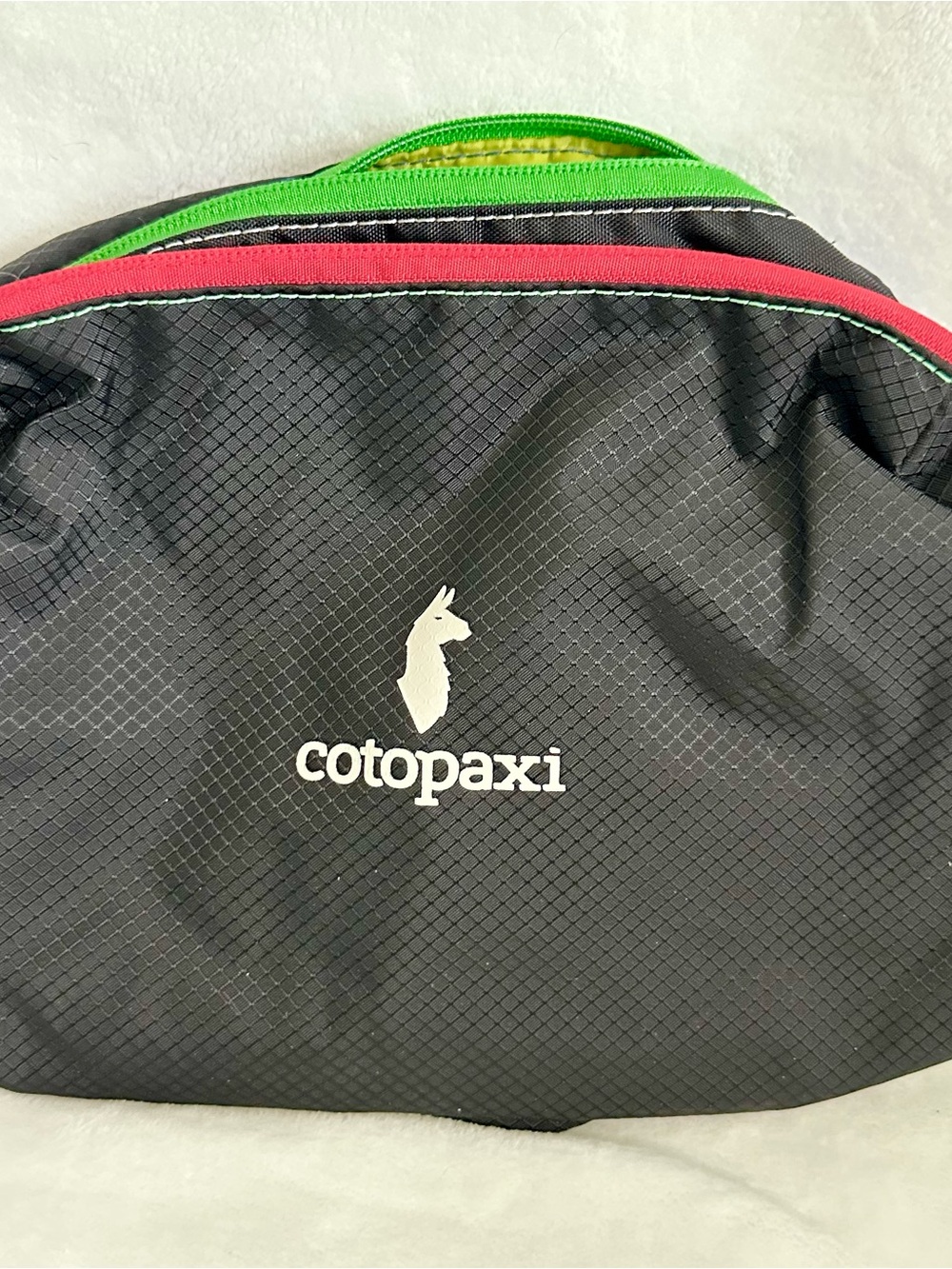 Cotopaxi Black Essentials Bag with Green & Pink Accents